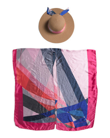2pc Stoned Cover-up Kimono And Hat Set | TJ Maxx