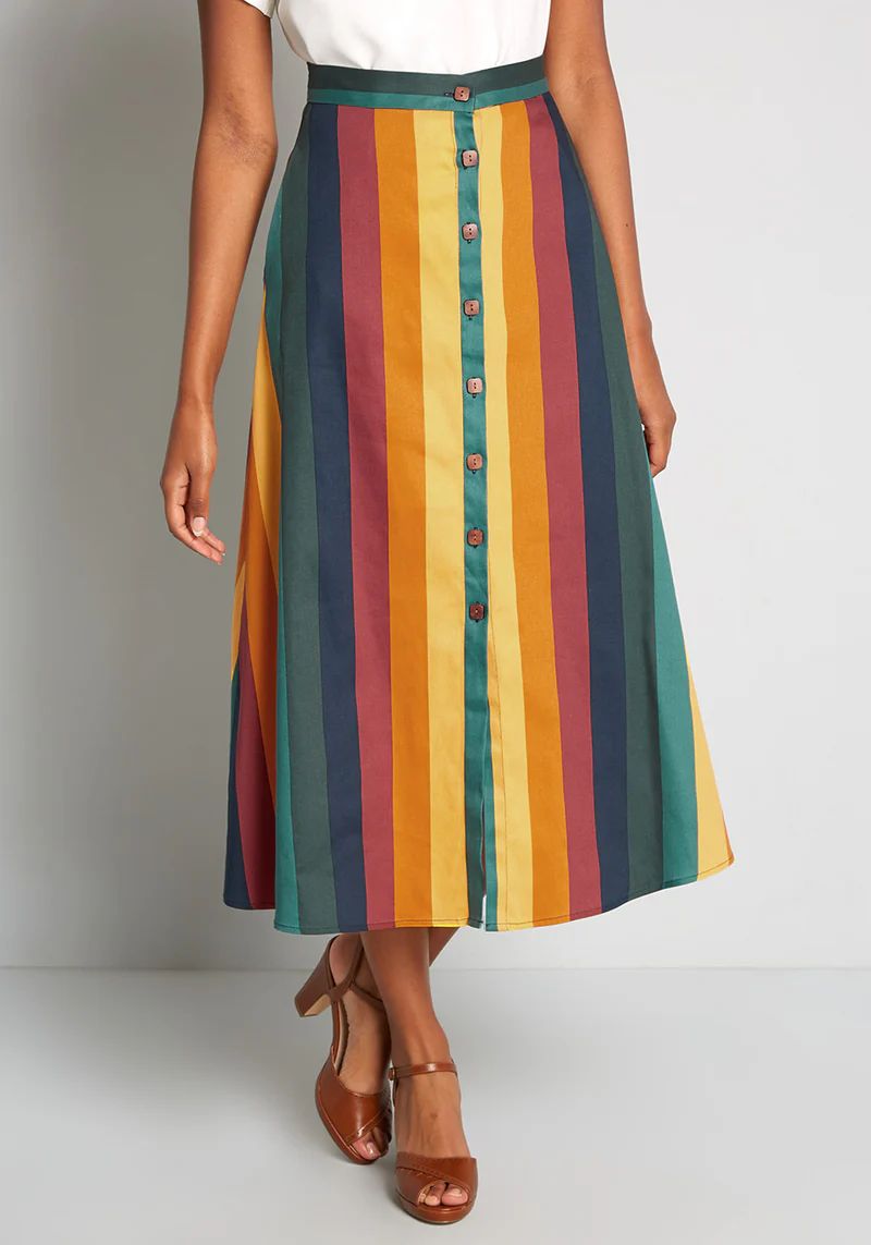 Strolling At Sunset Midi Skirt | ModCloth