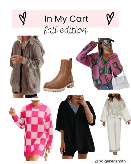 In my cart for the fall season from Amazon! 

Affordable fashion, fall fashion, pink, sweater dress, lounge set, cardigan, free people, free people style, free people inspired 

#LTKSeasonal #LTKfindsunder50 #LTKstyletip