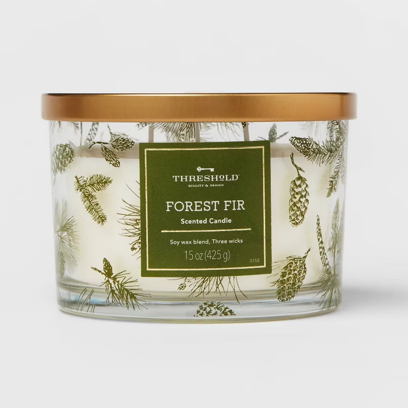 Holiday Forest Fir Glass Jar Candle Clear - Threshold™ | Target