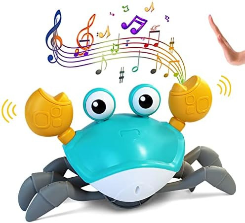 FEELGUY Crawling Crab Baby Toy with Music and LED Lights, Automatic Obstacle Avoidance, Interacti... | Amazon (US)