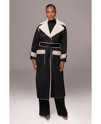 JLUXLABEL Women's Suede And Sherpa Reversible Coat - Macy's | Macy's
