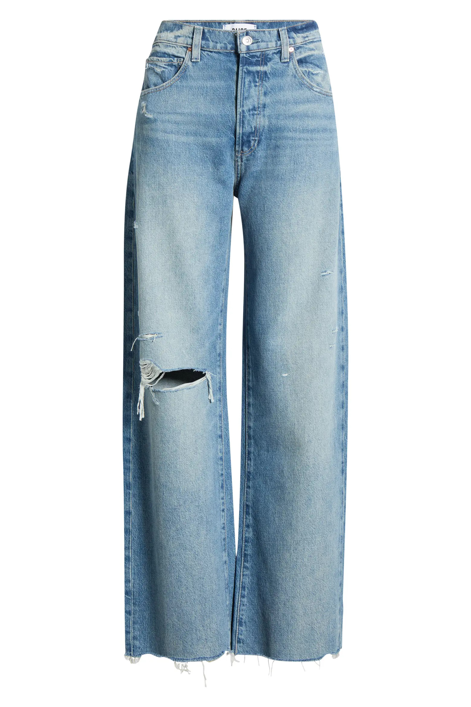 Arellia Skimmer Covered Button Fly Wide Leg Jeans (Women) | Nordstrom | Nordstrom