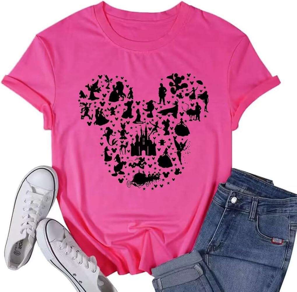 Women Magic Kingdom Castle Shirt Castle Fairy Graphic Tee Women Casual Vacation Holiday Short Sle... | Amazon (US)