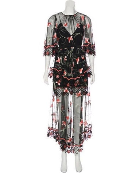 Alice McCall Embroidered Maxi Dress w/ Tags Black | The RealReal