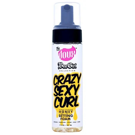 The Doux CRAZYSEXYCURL Honey Setting Foam - Curly Hair Mousse - All-in-One Styler for All Hair Types - 7 oz | Walmart (US)