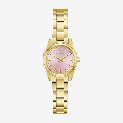 Bulova Surveyor Womens Gold Tone Stainless Steel Bracelet Watch 97l187, One Size, Yellow | JCPenney
