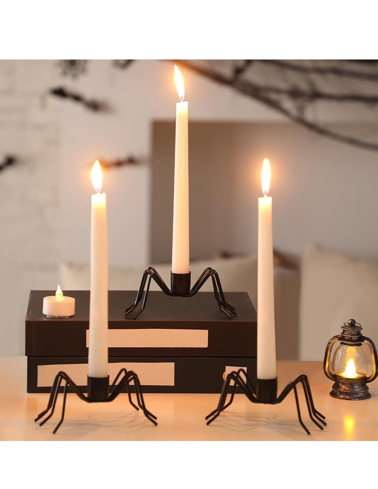 Bring spooky elegance to your Halloween setup with these Mumufy Black Spider Metal Taper Candle Holders 👻🖤 Perfect for creating a dramatic glow, this set of 3 spider candlestick holders holds standard ¾ inch taper candles and instantly adds creepy-crawly vibes to your dining table, mantel, or Halloween party decor.

Crafted from sturdy black metal, these spider candle holders are sleek, modern, and festive — the ideal mix of spooky and stylish for your seasonal home. Whether used as a Halloween centerpiece, on a console table, or scattered throughout your haunted house, they’ll set the mood for a perfectly eerie night. 🕷️✨

🎃 Details
	•	Set of 3 spider taper candlestick holders
	•	Sturdy black metal design
	•	Fits ¾ inch taper candles
	•	Great for mantels, dining tables & Halloween parties
	•	Amazon find under $20!

Halloween candlestick holders, spider candle holders, spooky table decor, black metal Halloween accents, haunted house party decor, creepy chic candle holders, Amazon Halloween home finds, taper candle spider stands

#LTKHome #LTKFindsUnder50 #LTKFindsUnder100