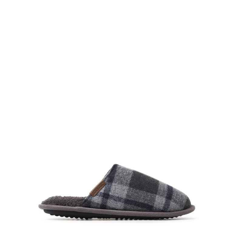 Dearfoams Cozy Comfort Men's Plaid Felt Scuff Slippers - Walmart.com | Walmart (US)