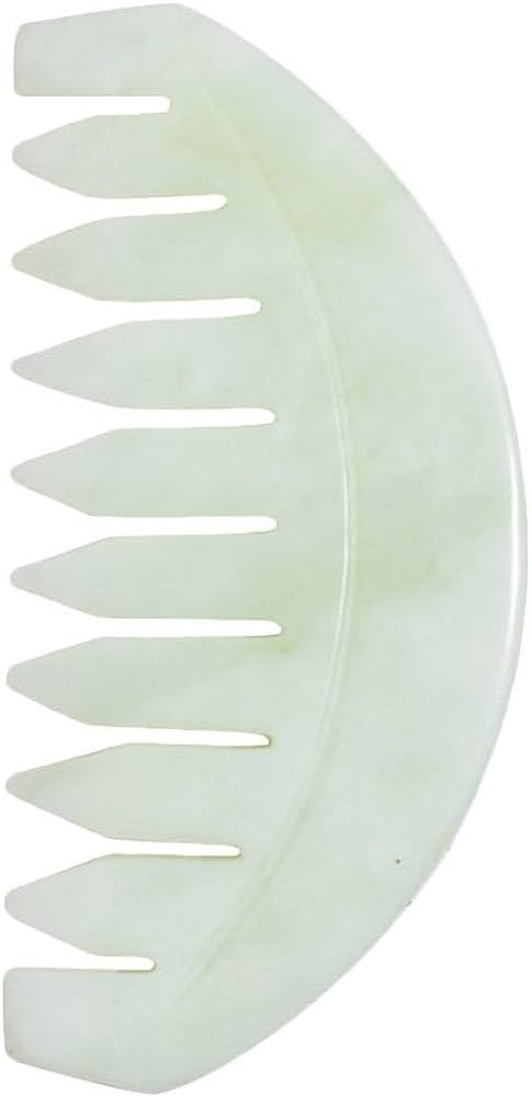 HEALLILY Scalp Massager Jade Comb Massager Spa Comb for Head Scraper Body Board White Head Scratc... | Amazon (US)