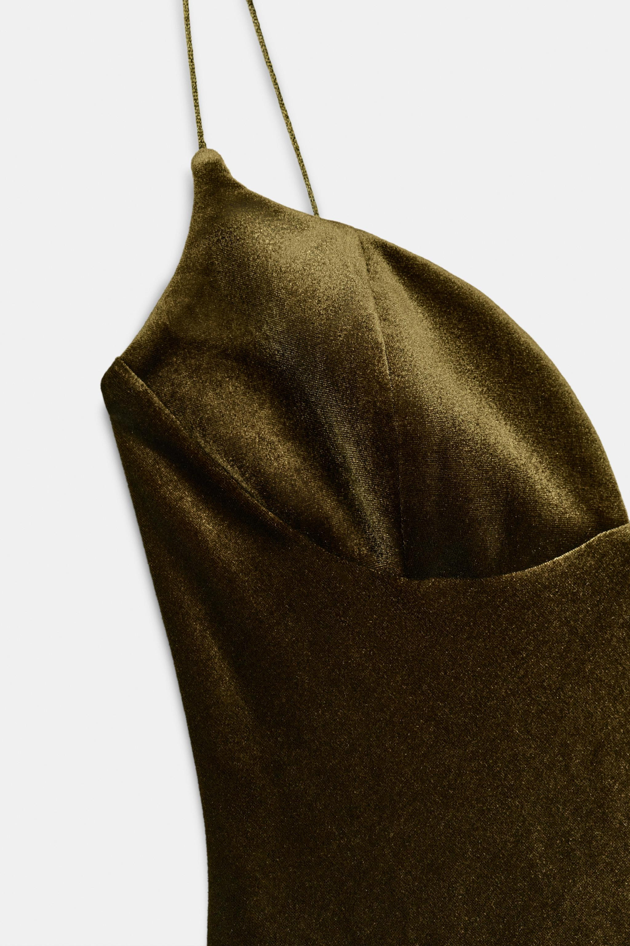 STRAPPY VELVET DRESS | Zara UK