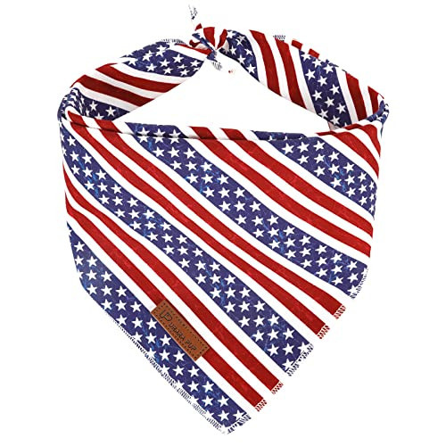 UP URARA PUP 4th of July Dog Bandana, Patriotic Bandana for Medium Large Dog, Cute Patriotic Puppy Bandana, Cotton American Flag Pet Triangle Bid Scarf Kerchief for Girl Boy Dogs | Amazon (US)