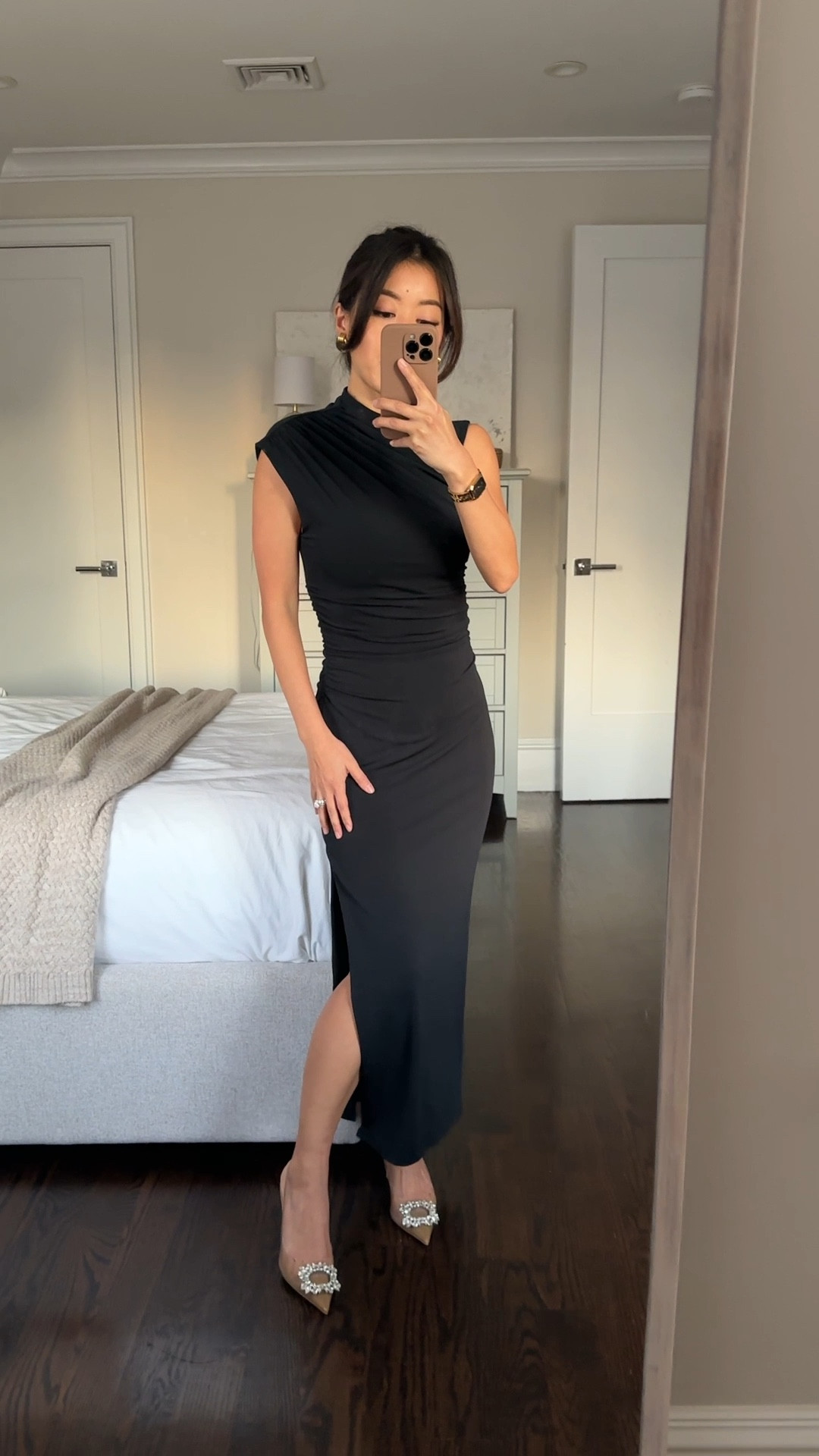 If you’re looking for a formal option, this dress is part of the abercrombie sitewide sale this weekend, and code AFJEAN stacks for extra 20% off! 

Also check the Paloma dress linked below - looks similar for less. That one is $43 in cart!

• Trying on black knit long dress size xxs petite. This is a slim fit stretch material and fitted with ruching at the neckline and midsection, with an asymmetrical neckline. 

@abercrombie #AbercrombiePartner

Holiday outfits, holiday parties, winter wedding guest dress 

#LTKWedding #LTKParties #LTKHoliday