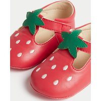 M&S Collection Girls Strawberry Riptape Pram Shoes (0-18 Mths) - 0-3 M - Blush Pink, Blush Pink | Marks & Spencer (UK)