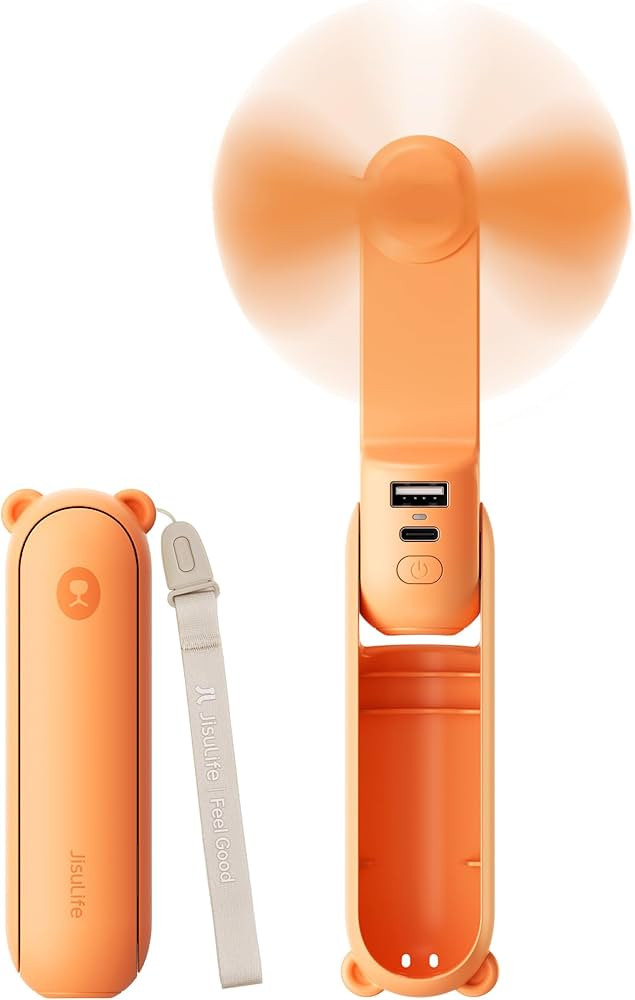JISULIFE 3 IN 1 Handheld Mini Fan - Portable Fan & Power Bank & Flashlight, 19H Max Cooling, USB ... | Amazon (US)