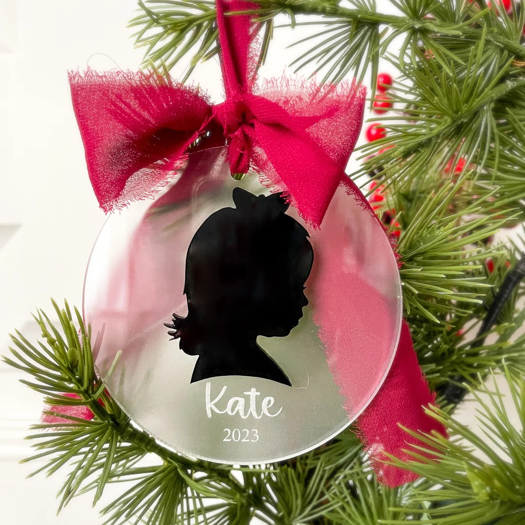 Custom Silhouette Acrylic Christmas Ornament - Etsy | Etsy (US)