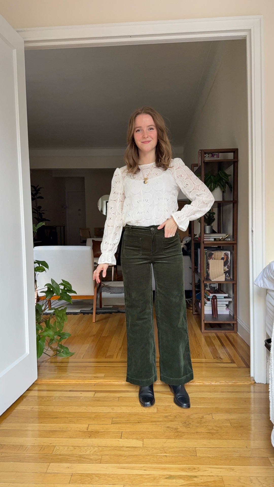 Amazon cotton lace top I’ve been loving. Layer with a white cami. 
Pants are 0 petite I’m 5ft 2

#LTKSaleAlert