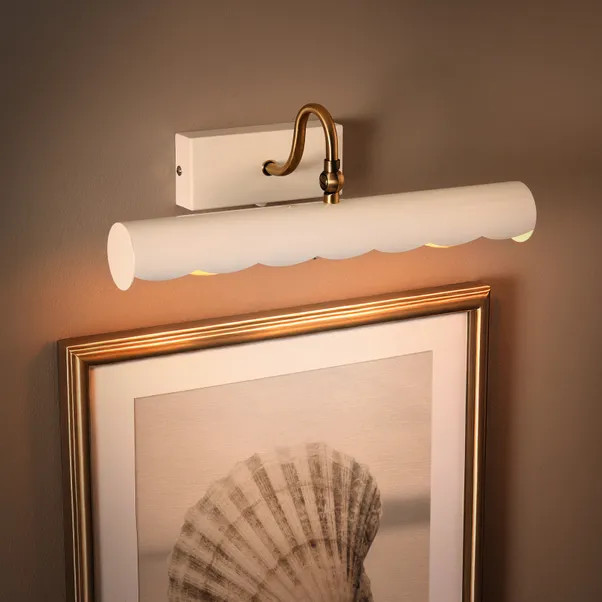 Remi Scalloped 2 Light Adjustable Picture Wall Light | Dunelm (migrated)