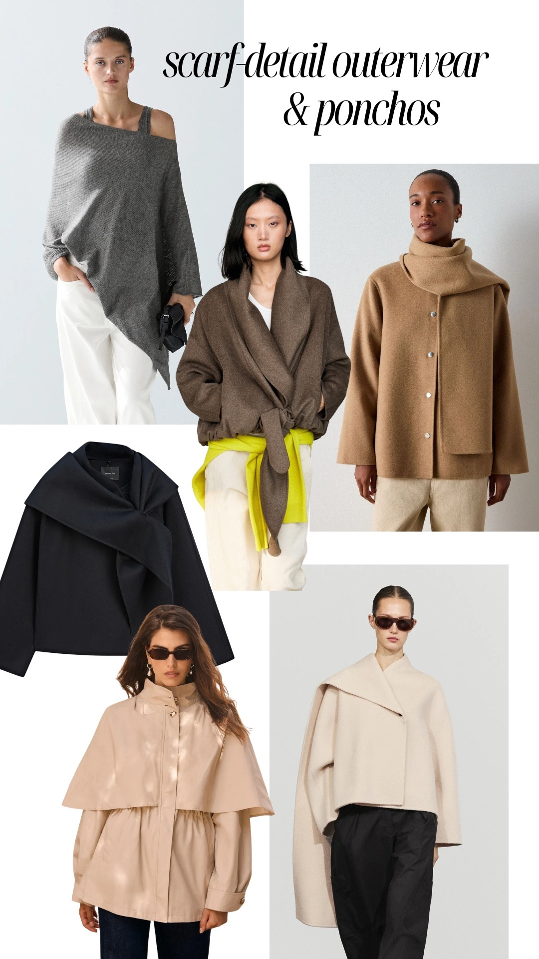 Autumn Trends 🍂 Scarf Detail Outerwear & Ponchos, coats, jackets and capes

#LTKFashionMonth #LTKautumn