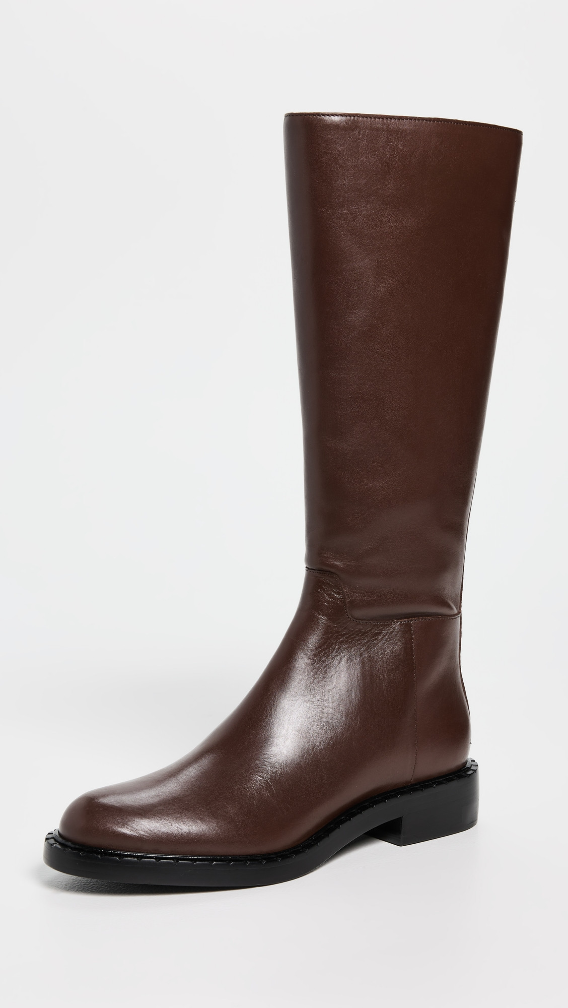 Reformation Nancy Knee Riding Boots Espresso Leather 10.5 | Shopbop