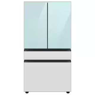 Samsung Bespoke 29 cu ft. 4-Door French Door Smart Refrigerator with Beverage Center in Morning B... | The Home Depot