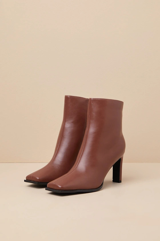 Korey Brown Square-Toe Ankle Booties | Lulus