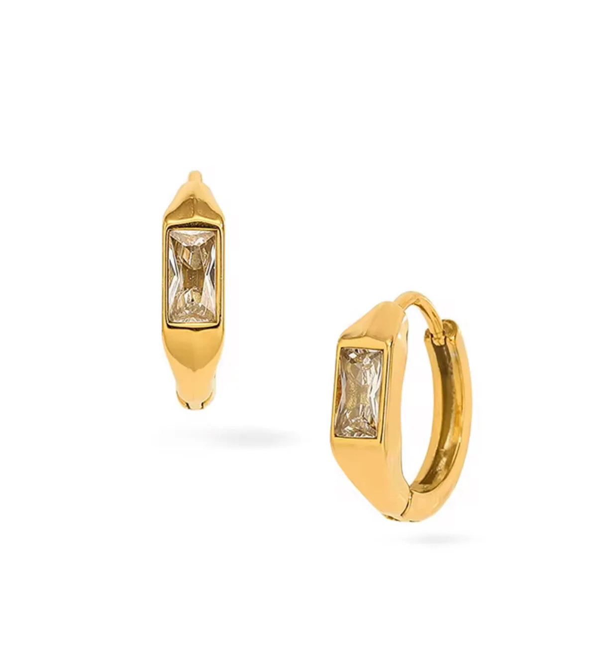 Mini Baguette Huggies | Pierced by Ash Design