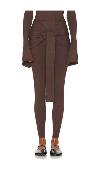 Romy Knit Pants in Chocolate | Revolve Clothing (Global)