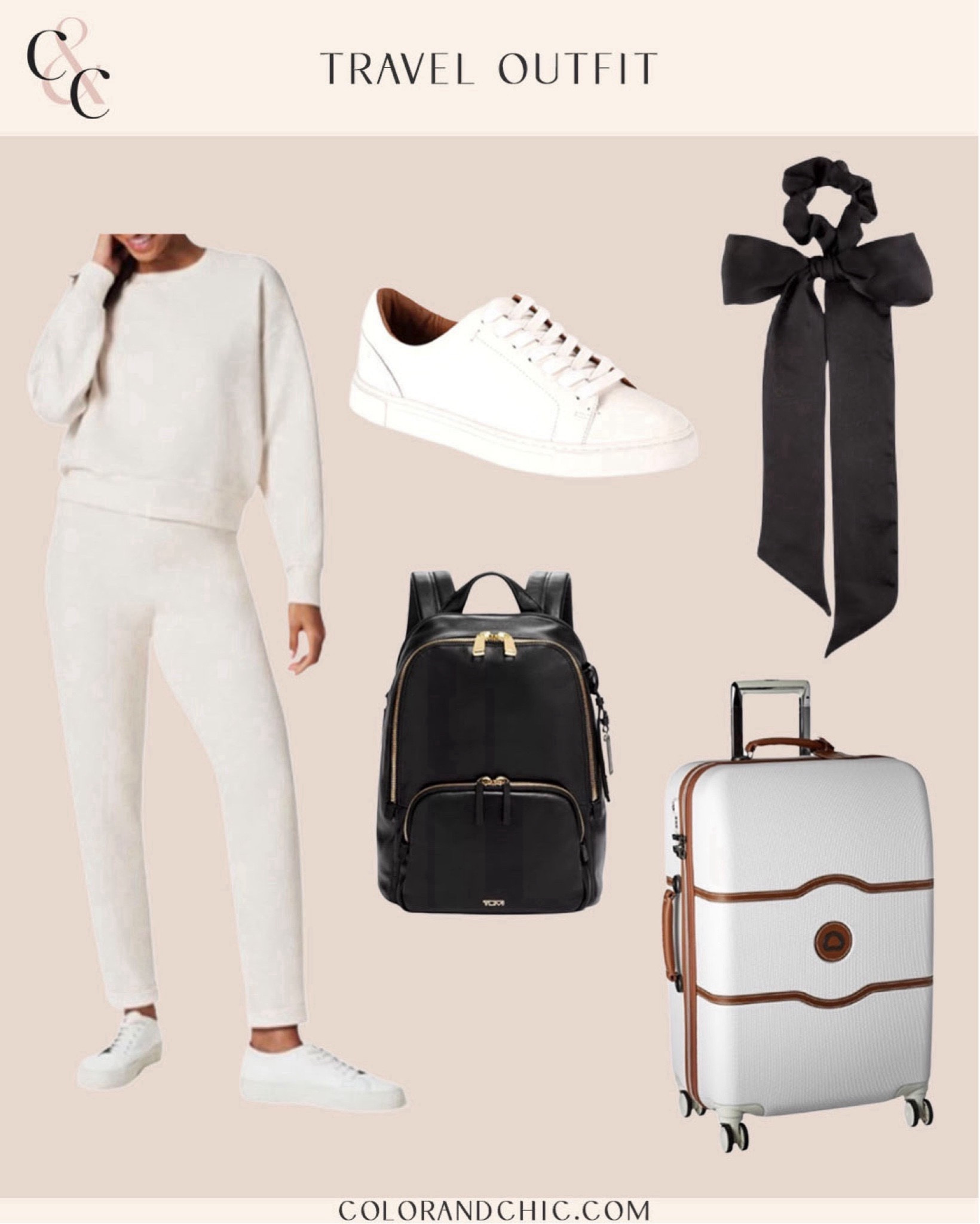 Travel outfit with comfiest lounge set paired with my favorite white leather sneakers, carry on, personal item and more! Perfect for flights, road trips and more 

#LTKSeasonal #LTKTravel #LTKStyleTip