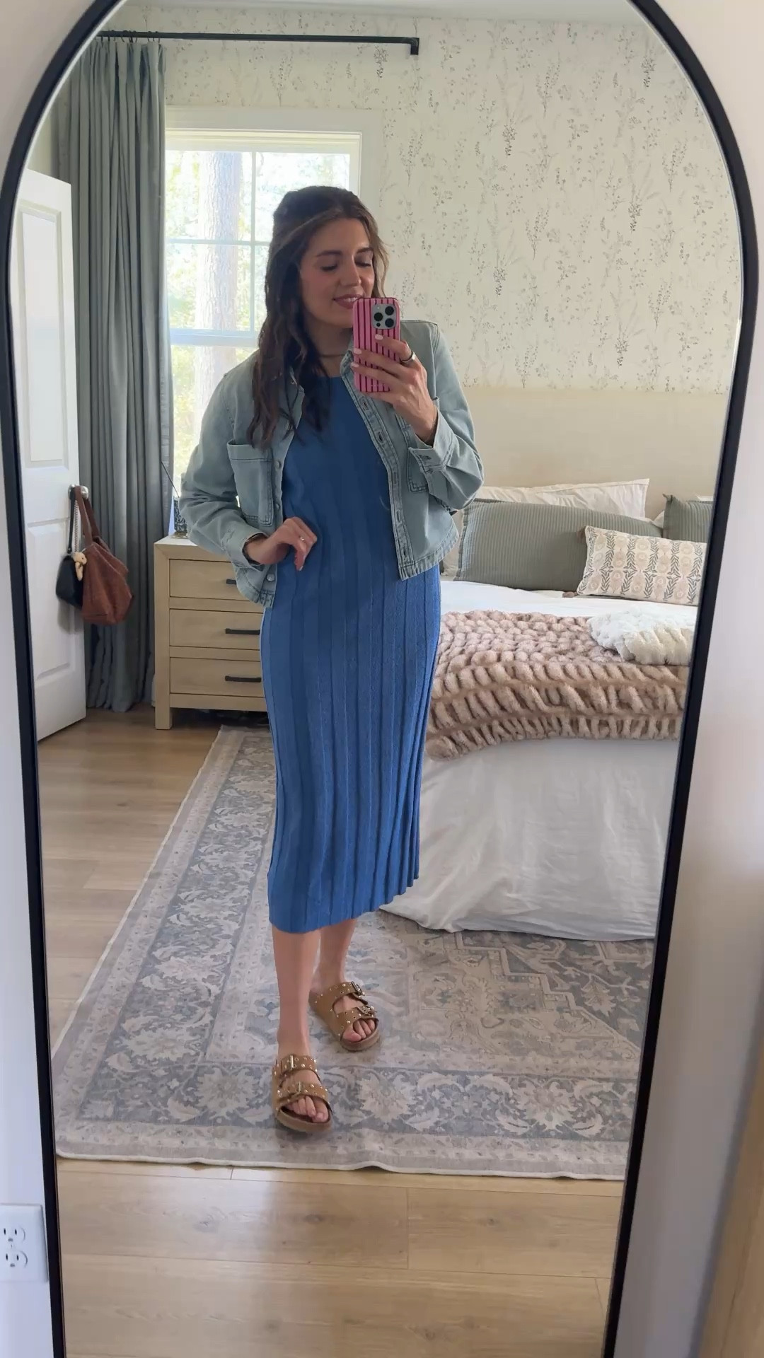 Outfit of the day! Mom outfits for spring. Free people inspired dress from Amazon. In a size small. Denim top in an XS. I’m 5’7” 

#LTKOver40 #LTKootd