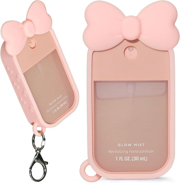 Silicone Bow Case Compatible with Touchland Hand Sanitizer Spray 1 oz (30 mL), Cute Holder with K... | Amazon (US)