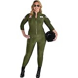 Party City Top Gun: Maverick Flight Costume for Women, Halloween, Olive Green, Medium (6-8), Cats... | Amazon (US)
