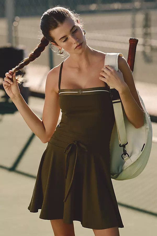 Daily Practice Drawstring Mini Dress in Waypoint | Anthropologie (US)