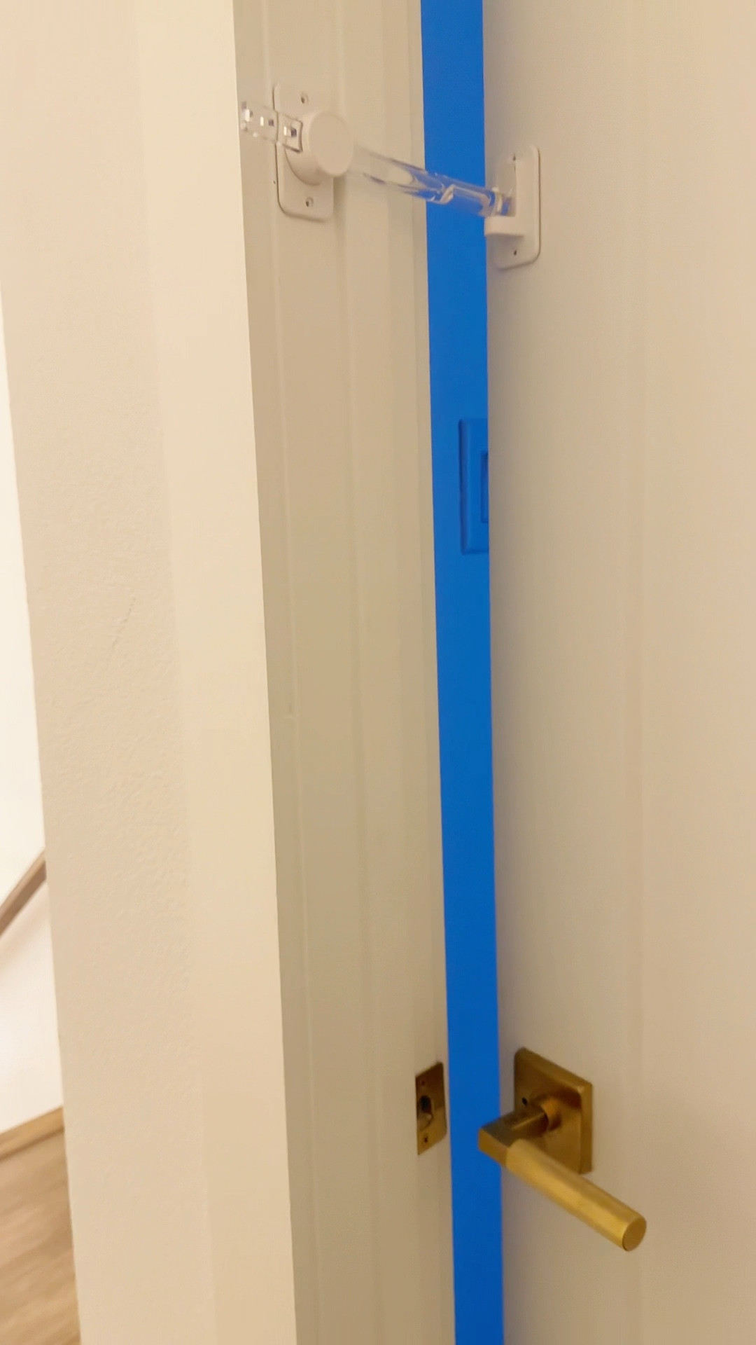 Toddler and child safety door latch comes in clear and white with no installation requiredd

#LTKHome #LTKBaby #LTKKids