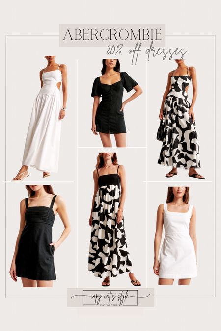 Abercrombie black and white dresses on sale! 20% off dresses at Abercrombie

#LTKStyleTip #LTKOver40 #LTKSaleAlert