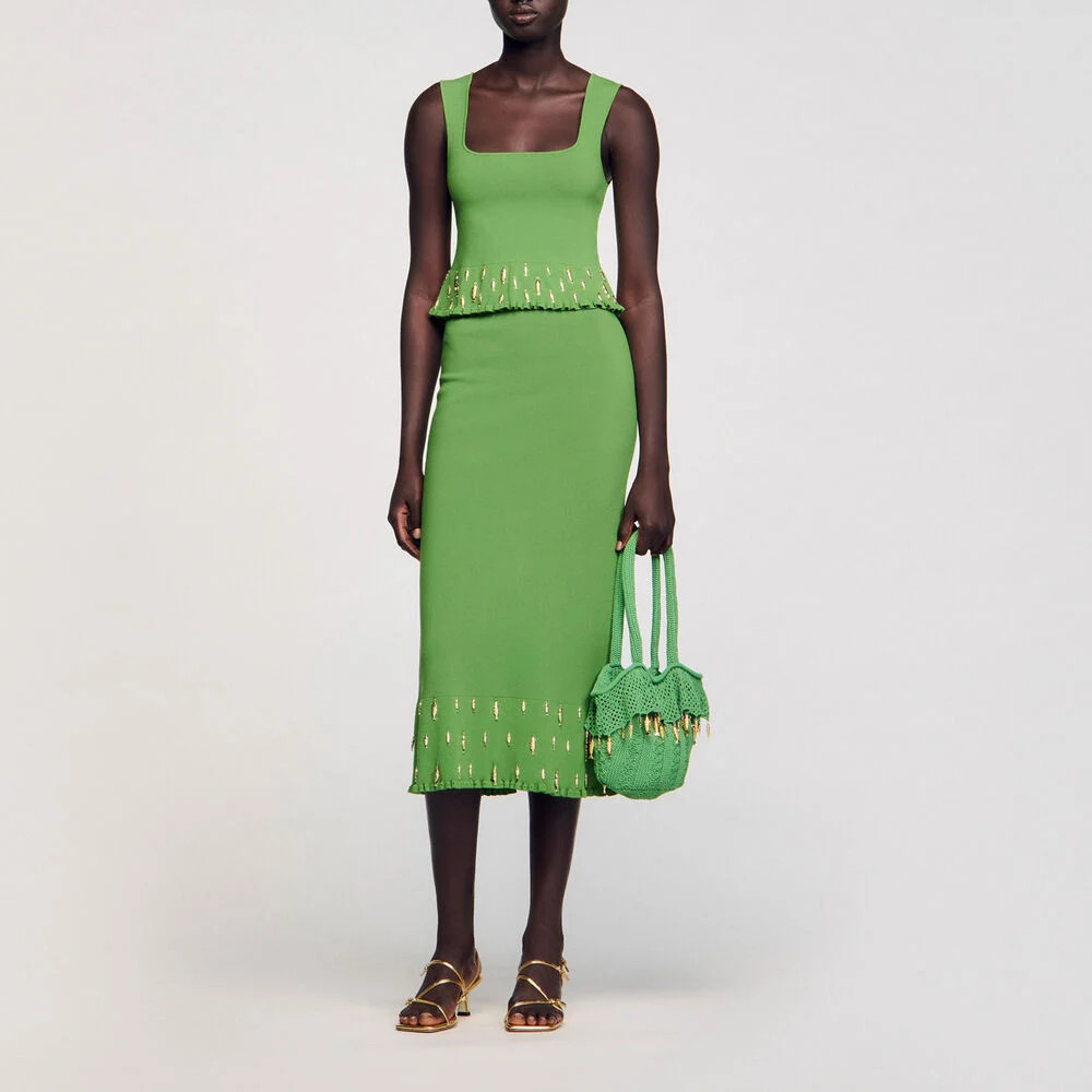 Knit top with charms | Sandro US | Sandro-Paris US