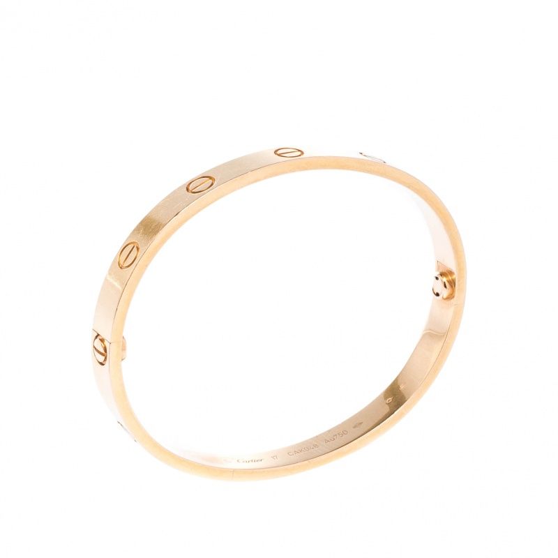 Cartier Love 18k Yellow Gold Bracelet 18 | The Luxury Closet