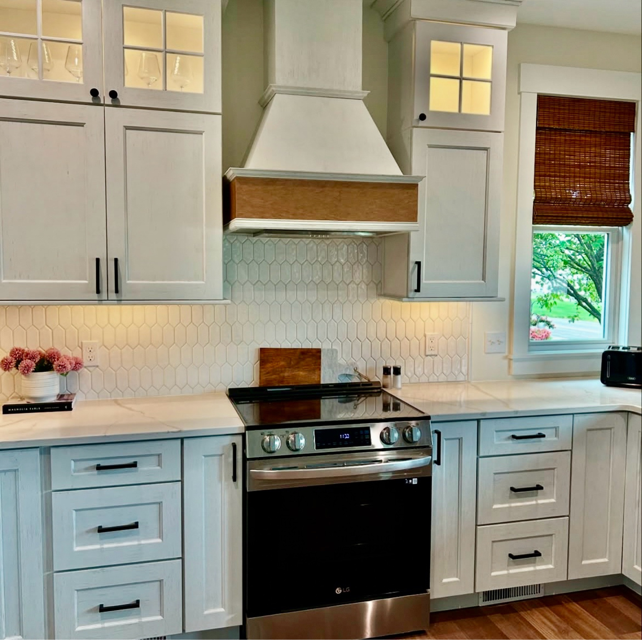 Clean lines in our Oasis main house kitchen. My husband installed the backsplash himself.
#modernfarmhousedecor
#modernfarmhousekitchen
#LTKhome
#LTKkitchen

#LTKHome