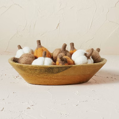 Felted Pumpkin Vase and Bowl Filler White/Orange - Opalhouse™ designed with Jungalow™ | Target