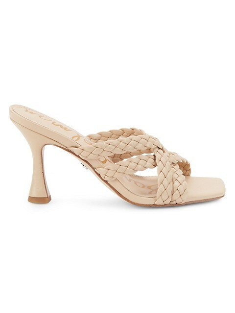 Marjorie Square-Toe Leather Heel Sandals | Saks Fifth Avenue OFF 5TH