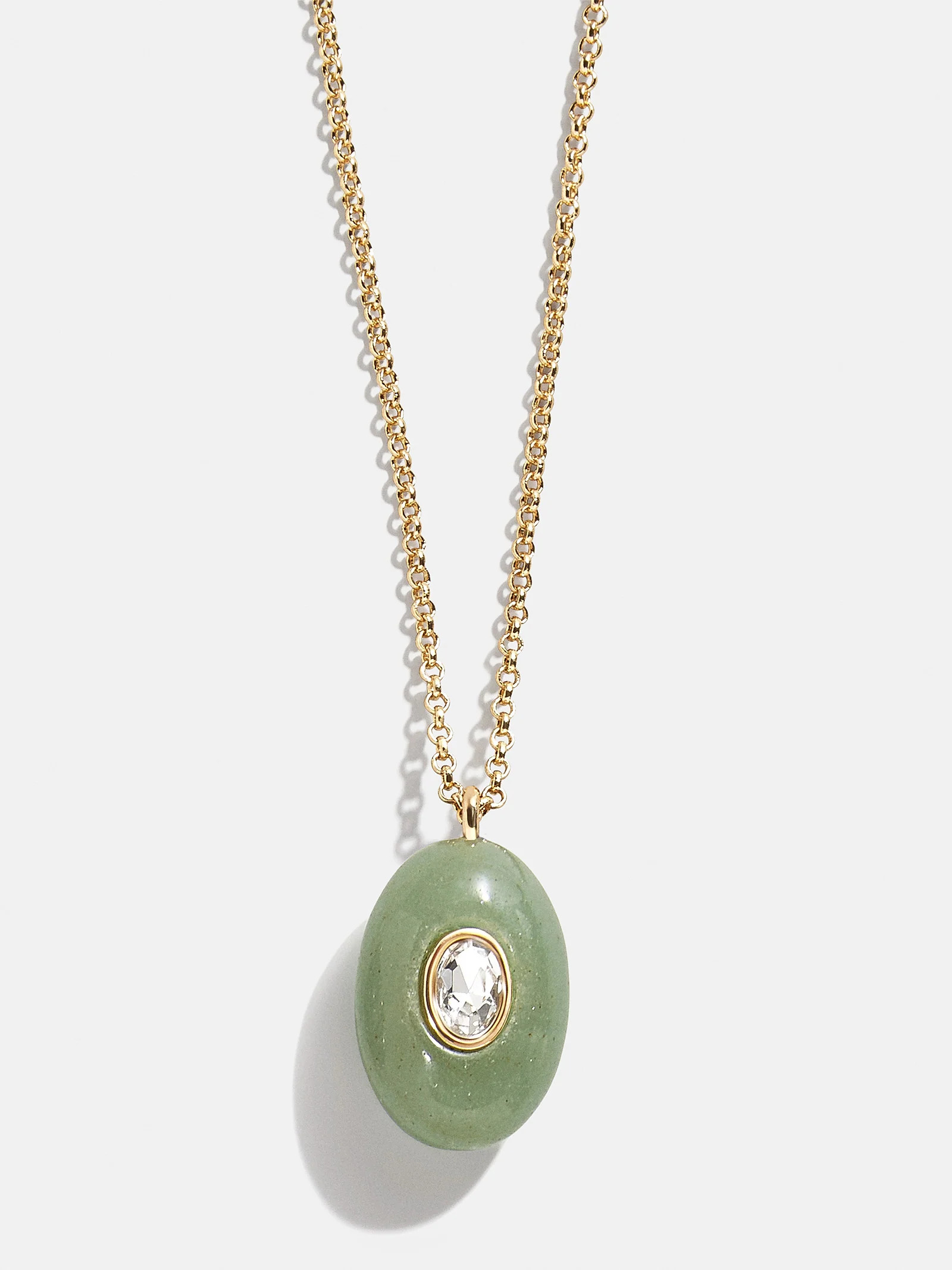 Aura Semi-Precious Pendant Necklace - Green | BaubleBar