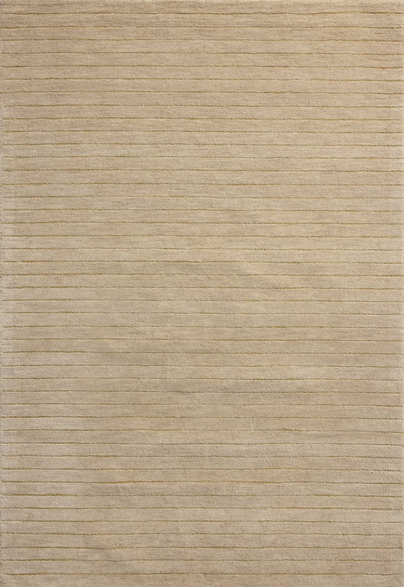 Henry HEY-01 Beige/Wheat Wool Hand-Tufted Striped Area Rug | Rugs Direct