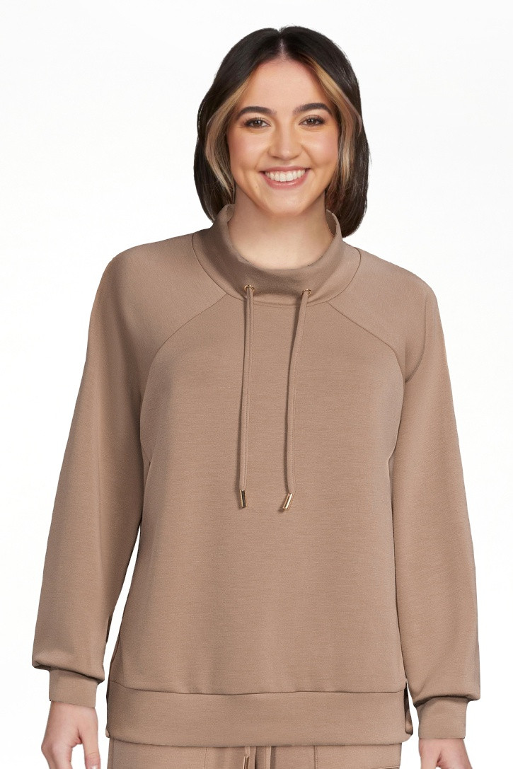 Scoop Women's Scuba Knit Funnel Neck Sweatshirt - Walmart.com | Walmart (US)