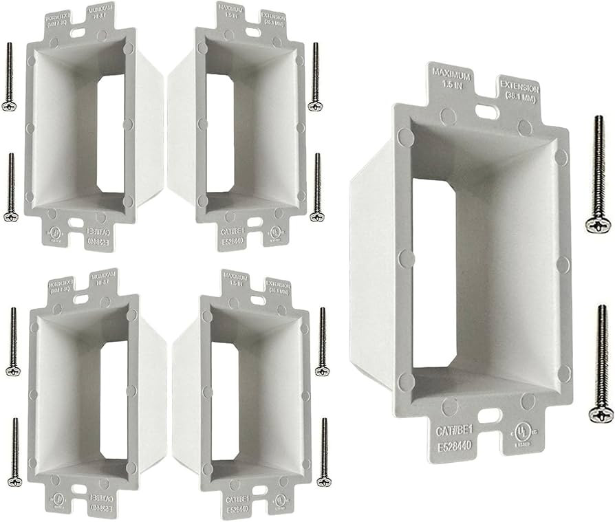 iMBAPrice IMBA-BE1-5 (UL Listed) 1-Gang Non-Metallic Electrical Power Outlet Box Extender for Pow... | Amazon (US)