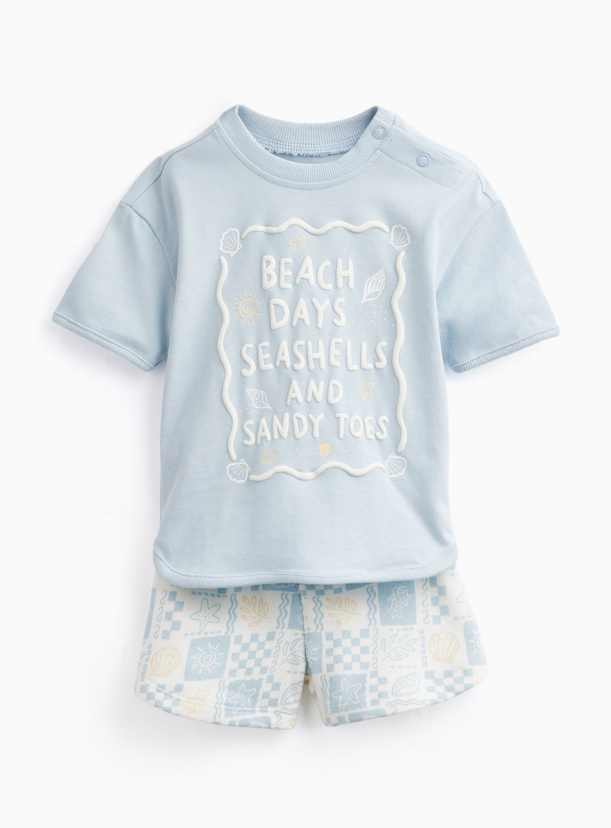 Blue Beach Days Graphic T-Shirt & Shorts Set 3-6 months | Tu Clothing
