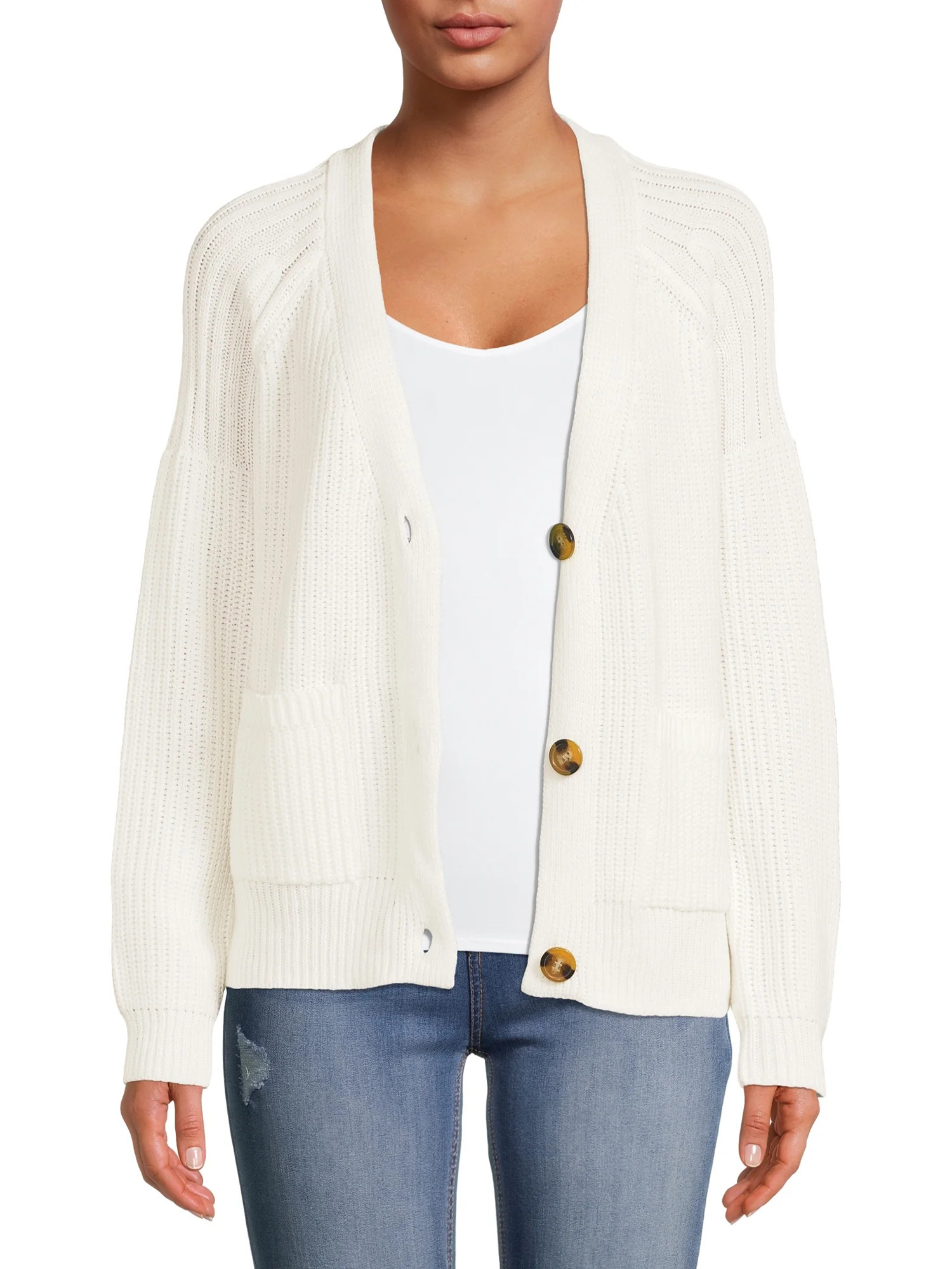 Time and Tru Women's Boyfriend Cardigan | Walmart (US)