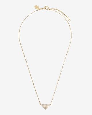 Rhinestone Pave Triangle Necklace | Express