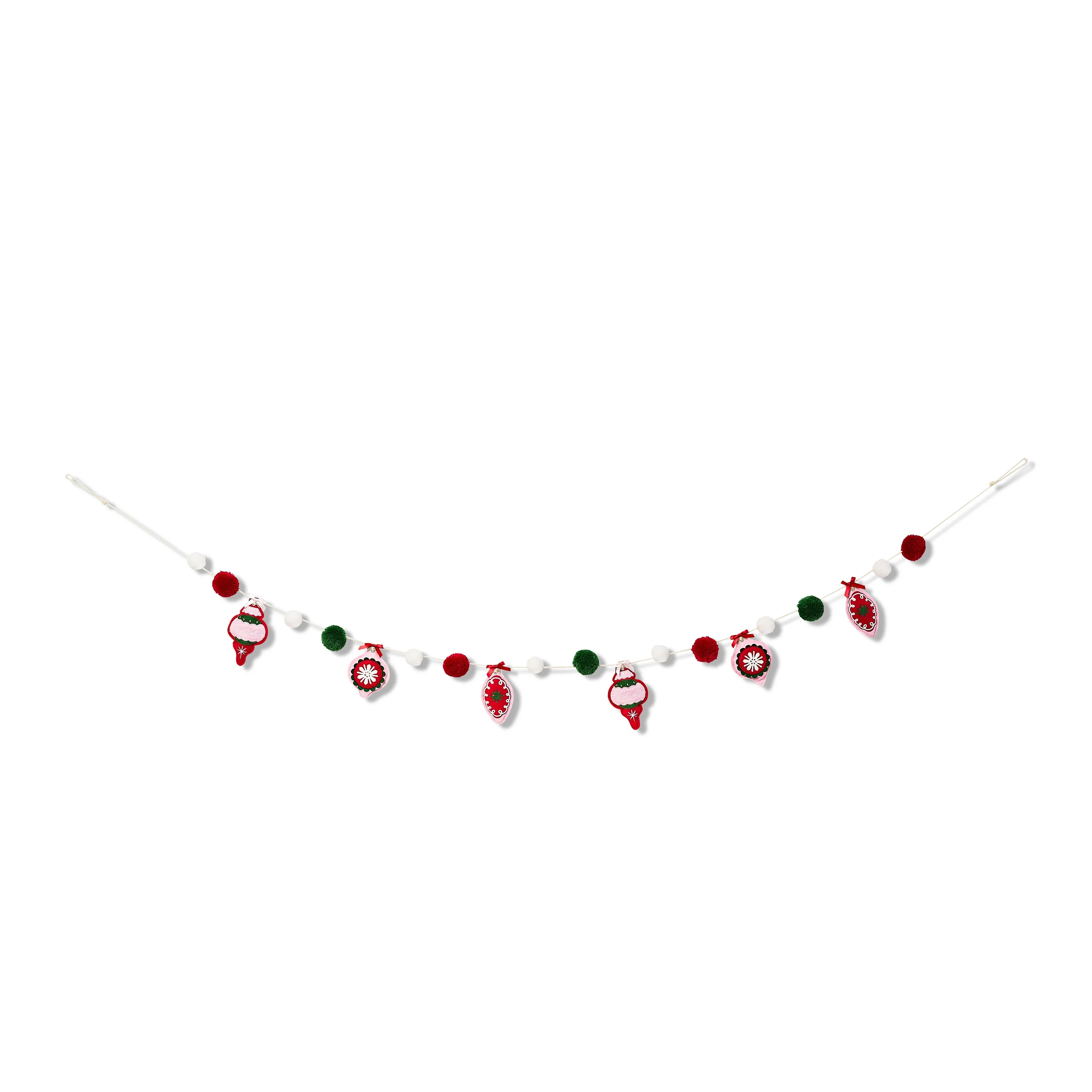 Holiday Time Embroidered Ornament Garland | Walmart (US)
