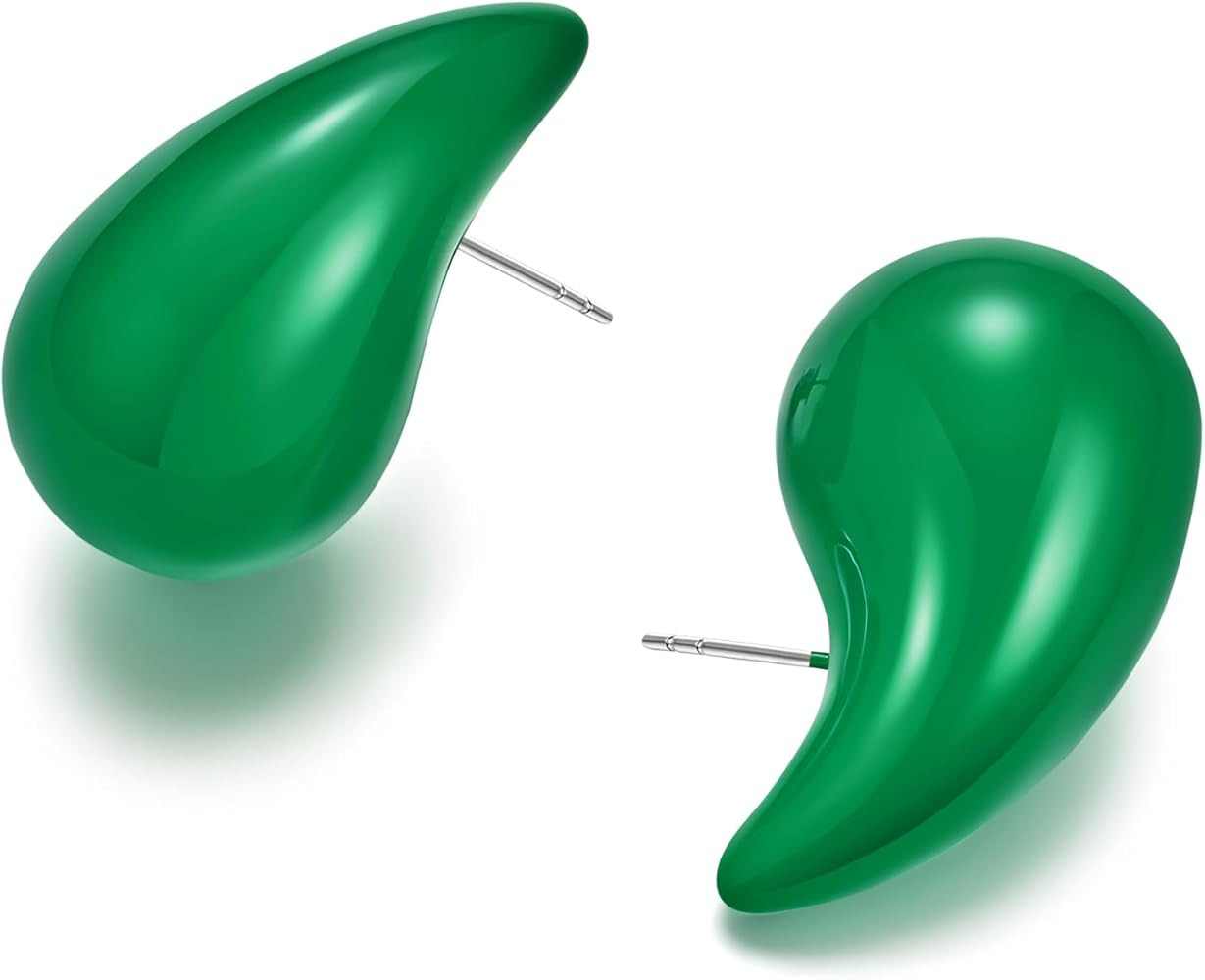 FAMARINE Colorful Water Drop Earrings for Women Chunky Earring Big Dangle Earrings Fashion Jewelr... | Amazon (CA)