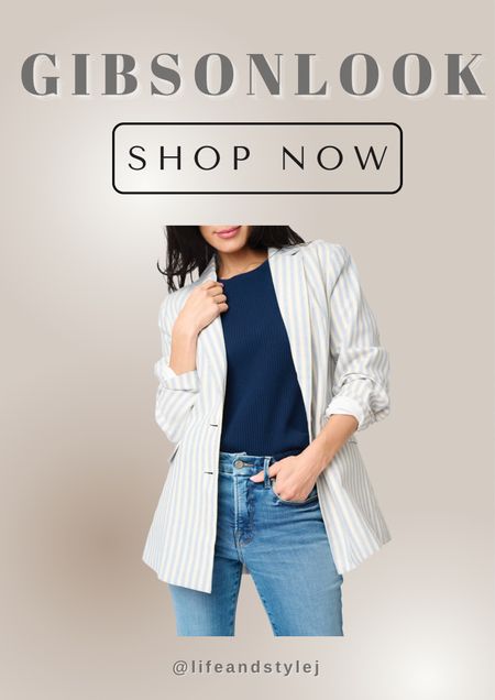 The Long Line Striped Linen Blazer is a wardrobe essential that combines timeless stripes with a modern silhouette. Pair it with tailored trousers for a polished office look, or wear it over a casual tee and jeans for a chic, laid-back vibe. Versatile and stylish, this blazer adds a touch of sophistication to any outfit. 

#LTKStyleTip #LTKSeasonal #LTKOver40